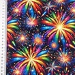[S2187R-3684] [S2187R] French Terry Digital Printed Fire Works (Design D)