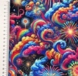 [S2187R-3685] [S2187R] French Terry Digital Printed Fire Works (Design E)