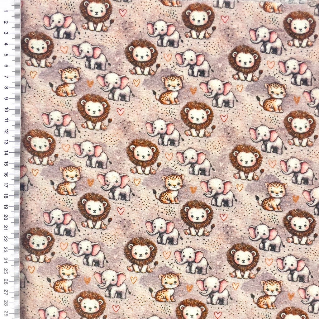[S2229L] Double Gauze Crinkled Digital Printed Safari Buddy's