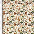 [S2229L-3685] [S2229L] Double Gauze Crinkled Digital Printed Safari Buddy's (Design E)