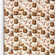 [S2231L-3684] [S2231L] Double Gauze Crinkled Digital Printed Little Farm Animals (Design D)