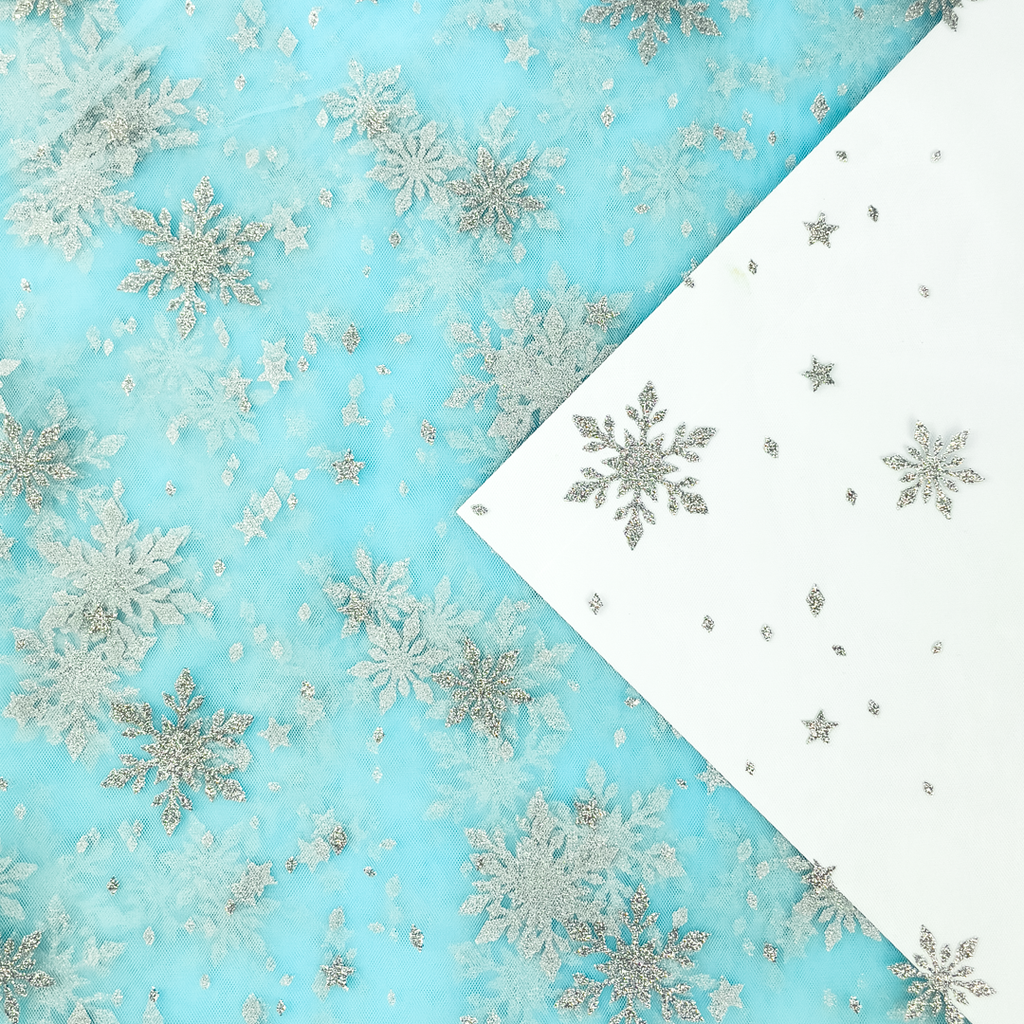 [S2189L] Frozen Crystals Tulle