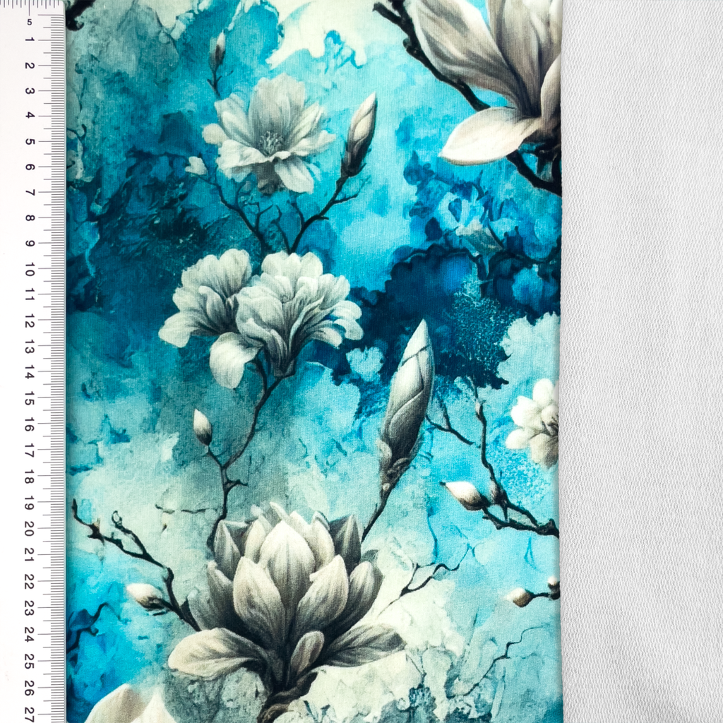 [S2215R] French Terry Digital Printed Blue Vibes