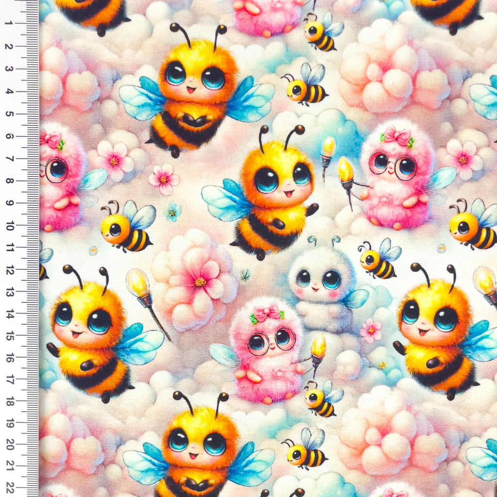 [S2266L] Jersey Digital Printed Happy Bee's