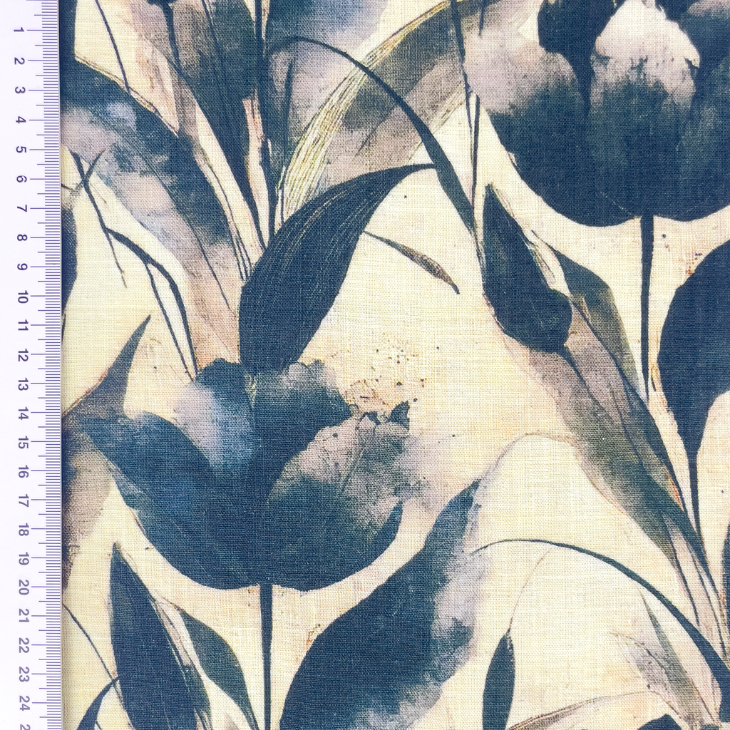 [S2301L] Viscose Linen Digital Printed Tuli