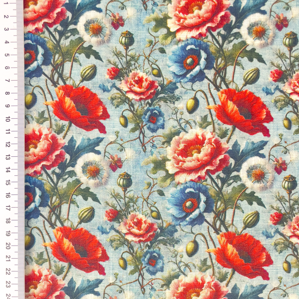 [S2303L] Viscose Linen Digital Printed Calix