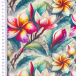 [S2307L-3683] [S2307L] Viscose Linen Digital Printed Jasmine (Design C)