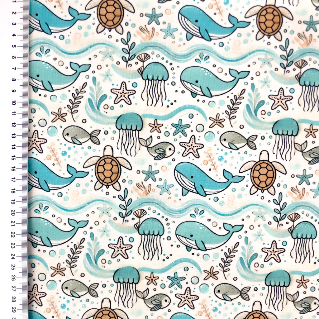 [S2327L] Jersey Digital Printed Sea Life