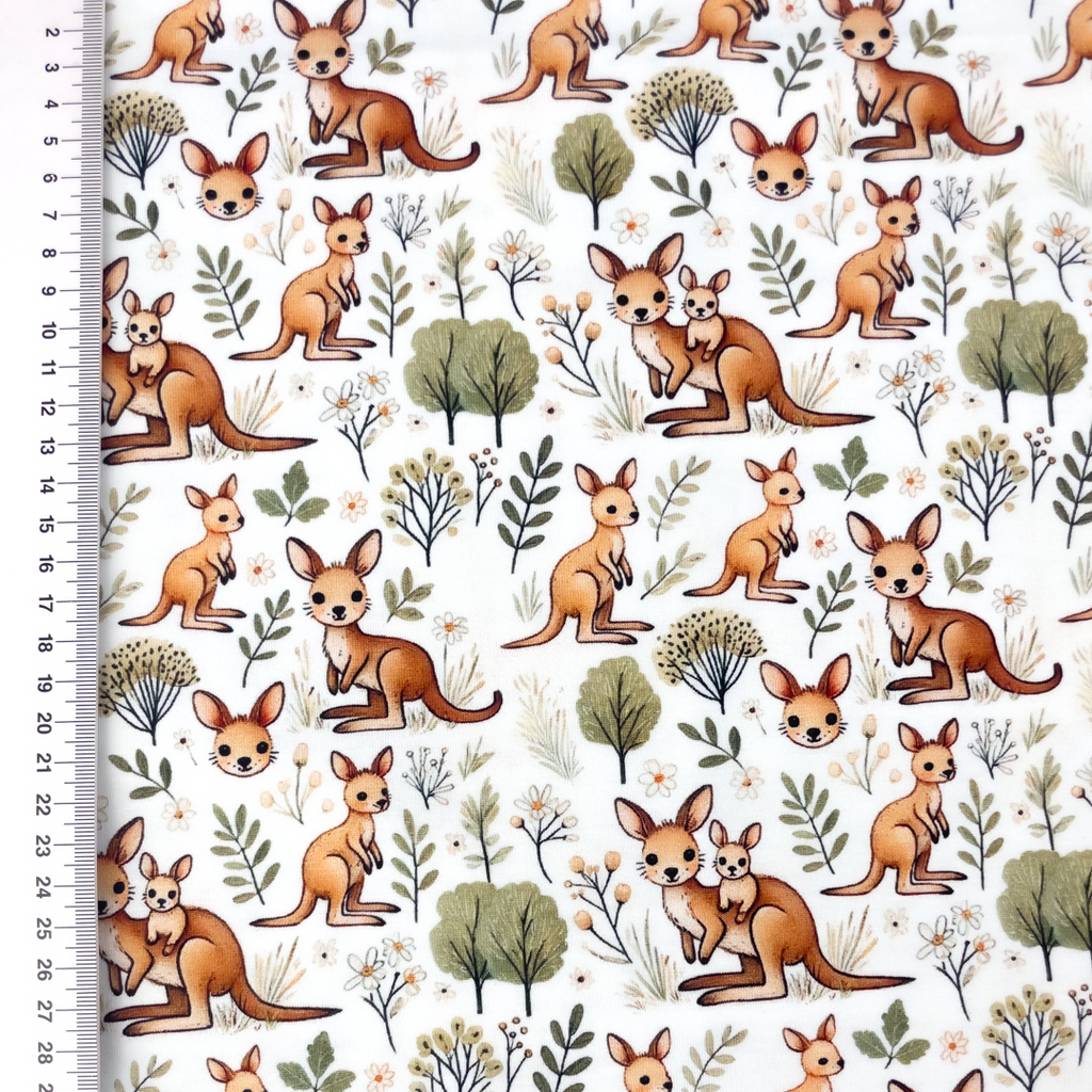 [S2329L] Jersey Digital Printed Daisy's With Animals