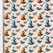 [S2230R-3681] [S2230R] Double Gauze Crinkled Digital Printed Baby Dino's (Design A)