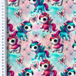 [S2275R-3683] [S2275R] French Terry Digital Printed Happy Horse (Design C)