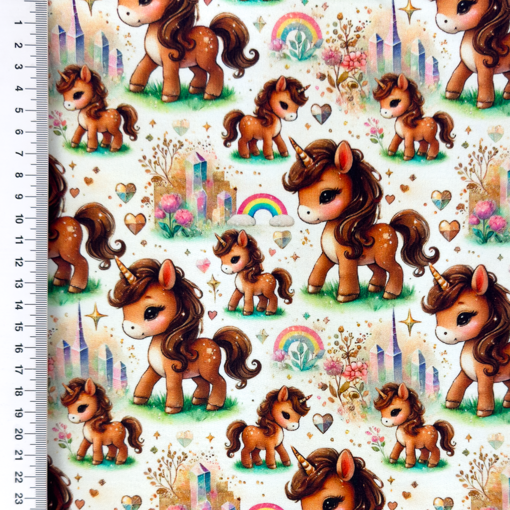 [S2277R] French Terry Digital Printed Pretty Unicorns
