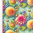[S2299R-3685] [S2299R] Viscose Linen Digital Printed Clover (Design E)