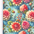 [S2299R-3686] [S2299R] Viscose Linen Digital Printed Clover (Design F)