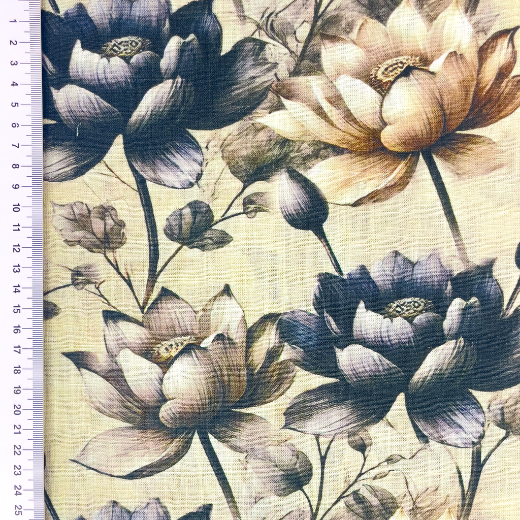 [S2300R] Viscose Linen Digital Printed Briar