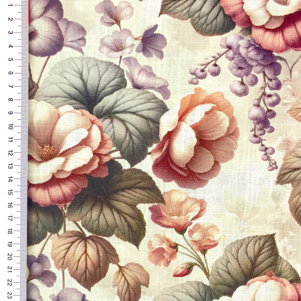 [S2306R] Viscose Linen Digital Printed Casia