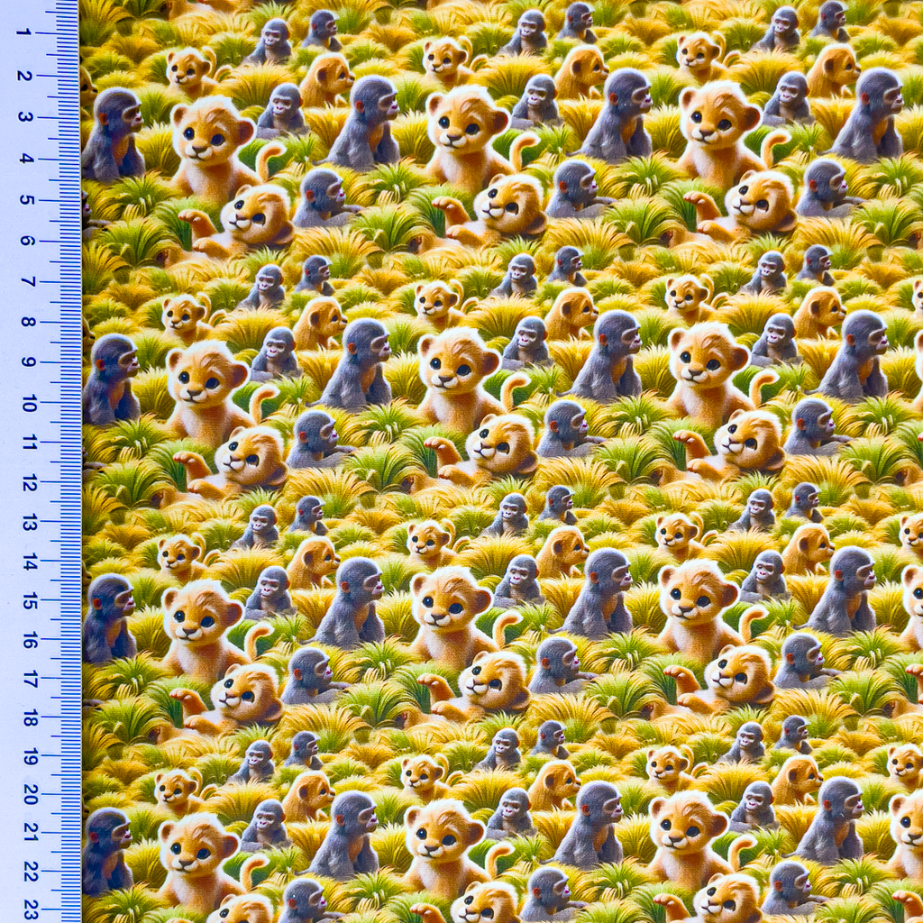 [S2311R] Poplin Digital Printed Jungle Friends