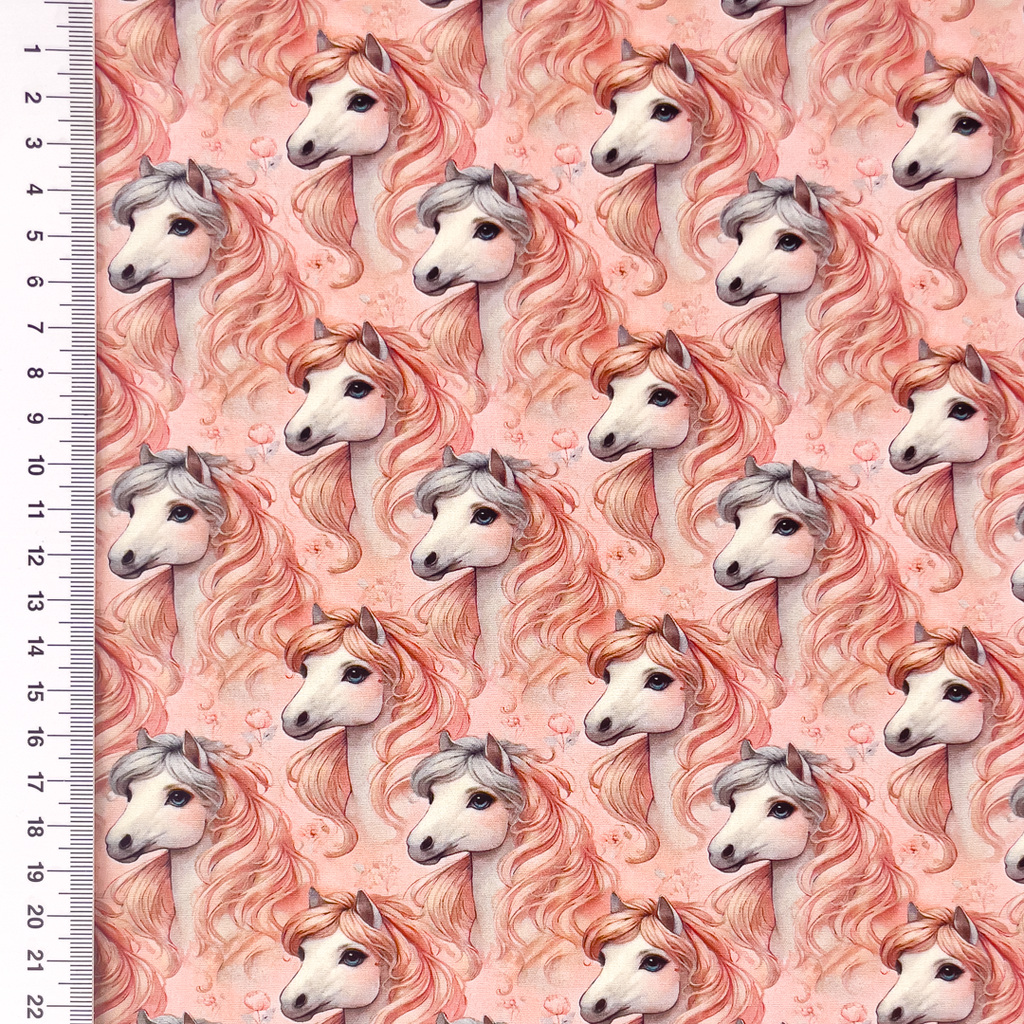 [S2317R] Poplin Digital Printed Horses And More