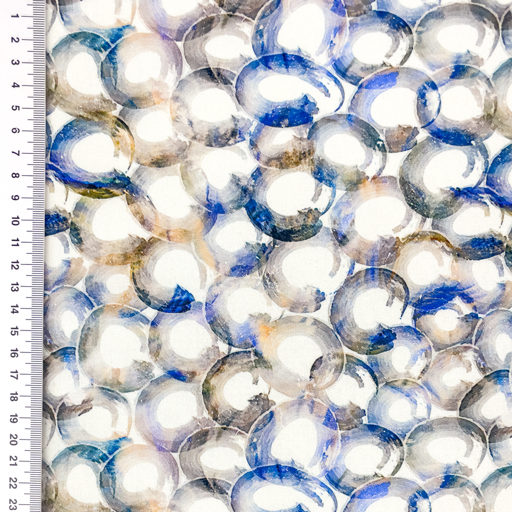 [S2350L] Rayon Digital Printed Circle's Abstract