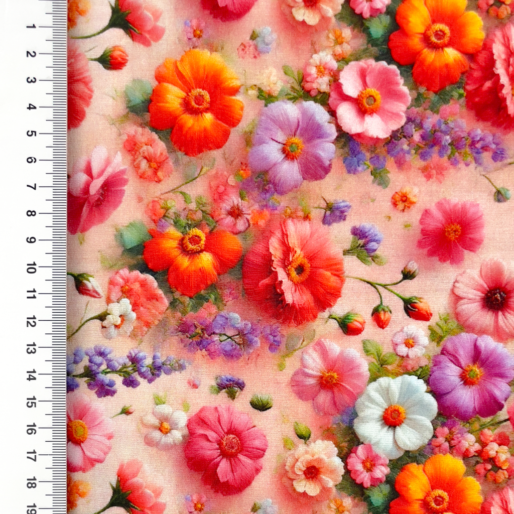 [S2367L] Viscose Lycra Heavy Digital Printed Magical Flowers