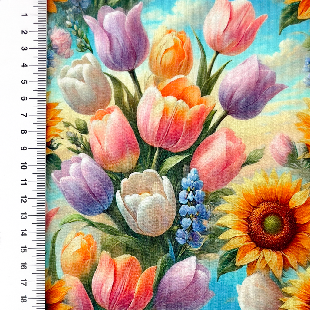 [S2373L] Viscose Lycra Heavy Digital Printed Summer Skye