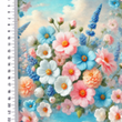 [S2373L-3683] [S2373L] Viscose Lycra Heavy Digital Printed Summer Skye (Design C)
