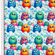 [S2283R-3682] [S2283R] Jersey Digital Printed Fun Monsters (Design B)