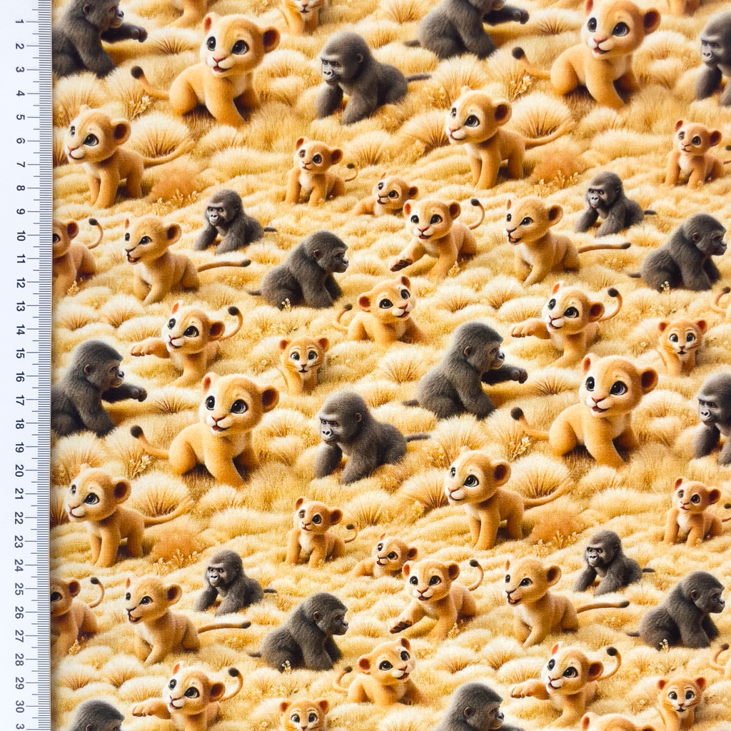 [S2285R] Jersey Digital Printed Fluffy Animals