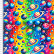 [S2296R-3681] [S2296R] Jersey Digital Printed Rainbow Galaxy (Design A)