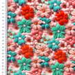 [S2363R-3681] [S2363R] Rayon Digital Printed Knitted Flowers (Design A)