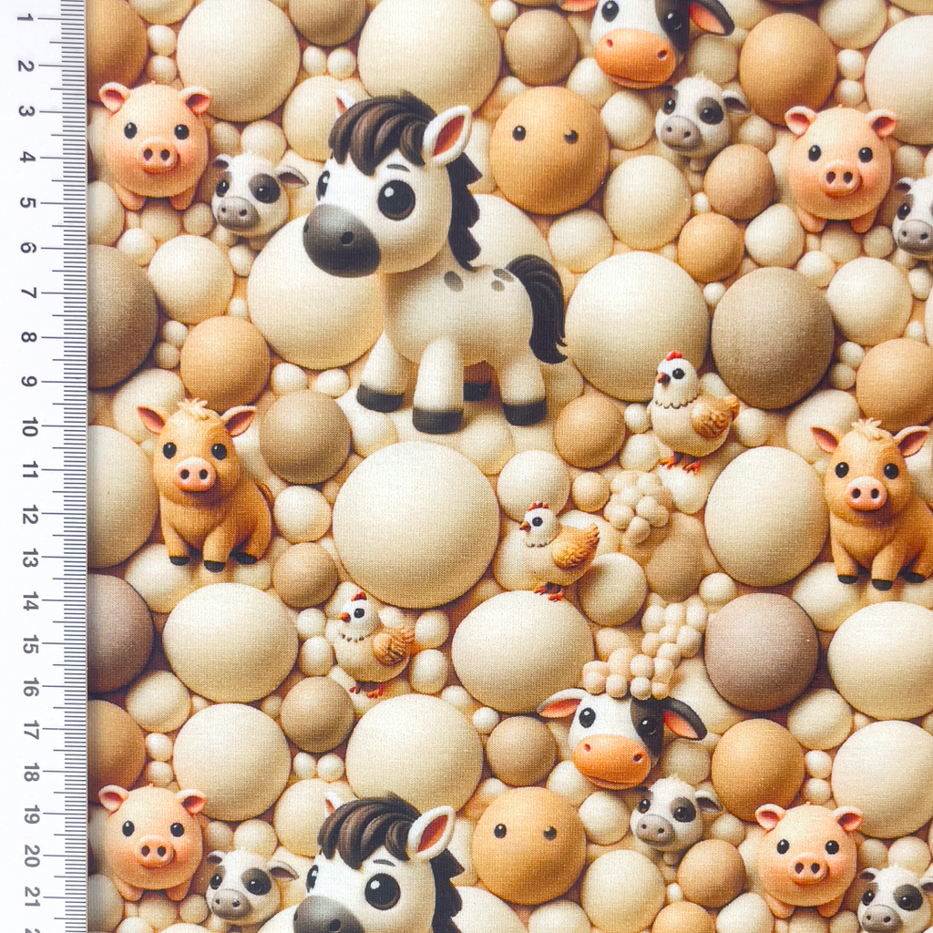 [S2270R] Jersey Digital Printed Bubbly Animals