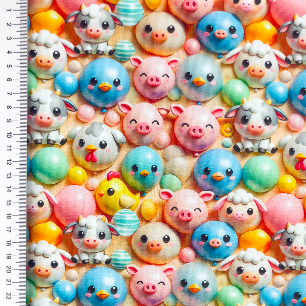 [S2271R] Jersey Digital Printed Bubbly 3D Faces