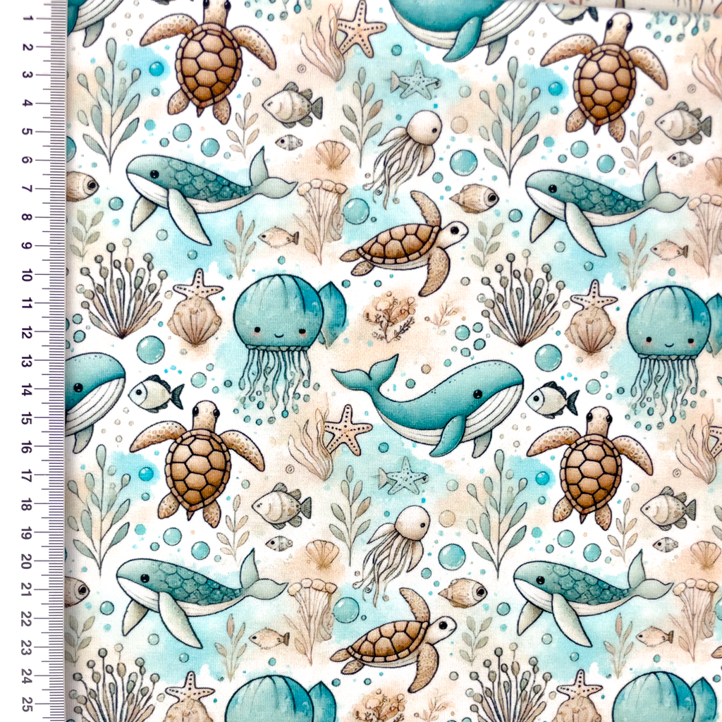 [S2327R] Jersey Digital Printed Sea Life