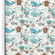 [S2327R-3683] [S2327R] Jersey Digital Printed Sea Life (Design C)