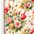 [S2368R-3681] [S2368R] Viscose Lycra Heavy Digital Printed Striped Flowers (Design A)
