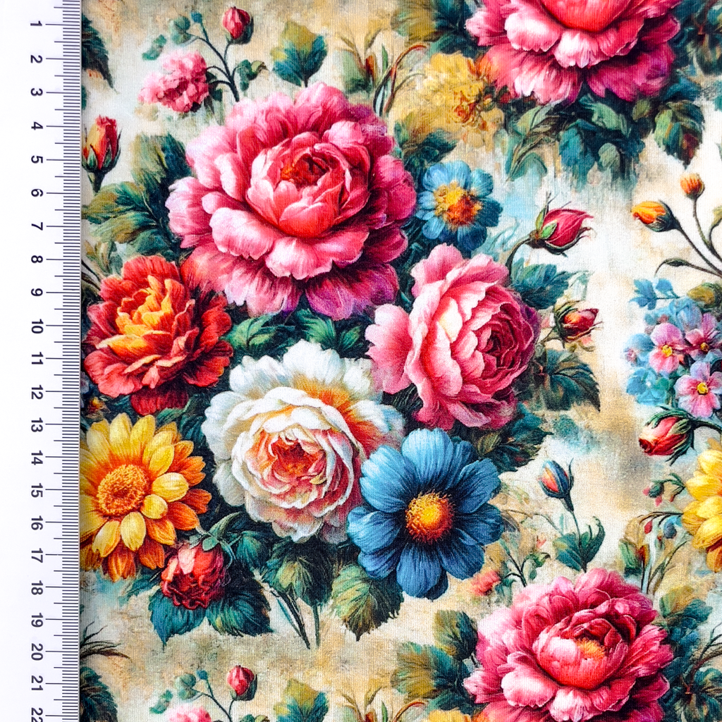 [S2369R] Viscose Lycra Heavy Digital Printed Flora