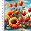 [S2375R-3681] [S2375R] Viscose Lycra Heavy Digital Printed Iris (Design A)
