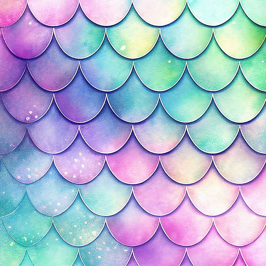 [S2385L] Jersey Digital Printed Rainbow Mermaid