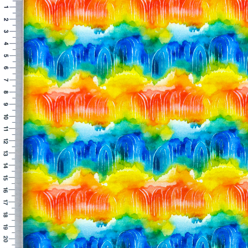 [S2385L] Jersey Digital Printed Rainbow Mermaid