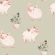 [S2386L-3684] [S2386L] Jersey Digital Printed Farm Friends (Design D)