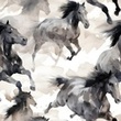 [S2389L-3683] [S2389L] Jersey Digital Printed Majestic Horses (Design C)