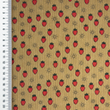 [S2422L-1130] [S2422L] Baby Rib Cord Printed Stretch Little Strawberries (Sand)