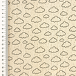 [S2423L-1082] [S2423L] Baby Rib Cord Printed Stretch Little Clouds (Light Sand)