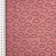 [S2423L-1115] [S2423L] Baby Rib Cord Printed Stretch Little Clouds (Old Pink)