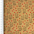[S2425L-1130] [S2425L] Baby Rib Cord Printed Stretch Little Foxes (Sand)
