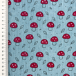 [S2429L-1107] [S2429L] Baby Rib Cord Printed Stretch Little Mushrooms (Old Blue)