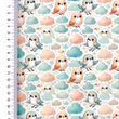 [S2411R-3682] [S2411R] Poplin Digital Printed Sunny Clouds (Design B)