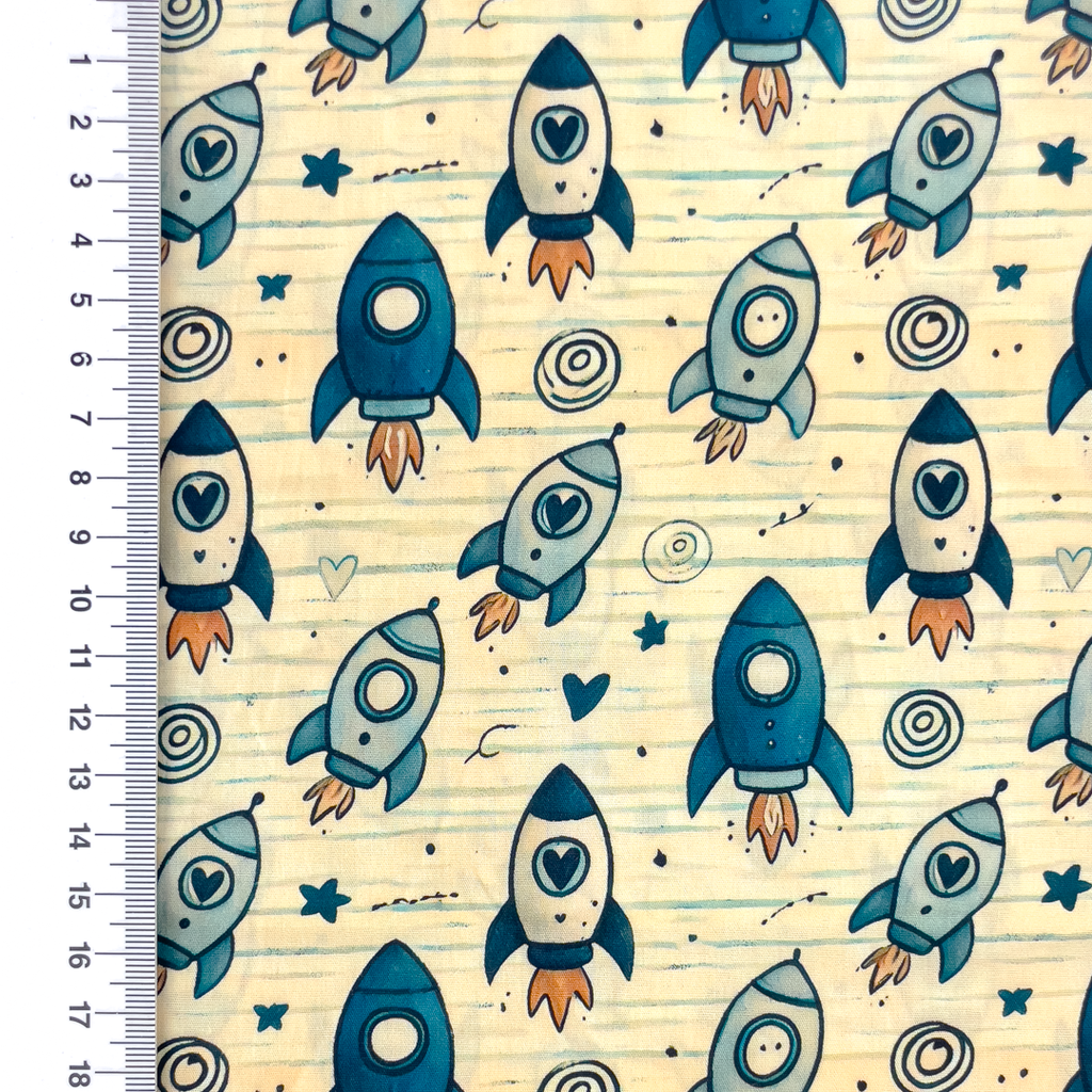 [S2412R] Poplin Digital Printed Travel The World