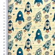 [S2412R-3682] [S2412R] Poplin Digital Printed Travel The World (Design B)