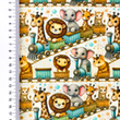 [S2412R-3683] [S2412R] Poplin Digital Printed Travel The World (Design C)